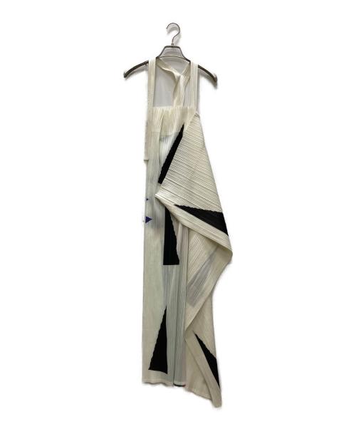 IKKO TANAKA ISSEY MIYAKE（イッコウタナカイッセイミヤケ）IKKO TANAKA ISSEY MIYAKE (イッコウタナカイッセイミヤケ) ラップデザインプリントプリーツワンピース マルチカラー サイズ:size　3の古着・服飾アイテム