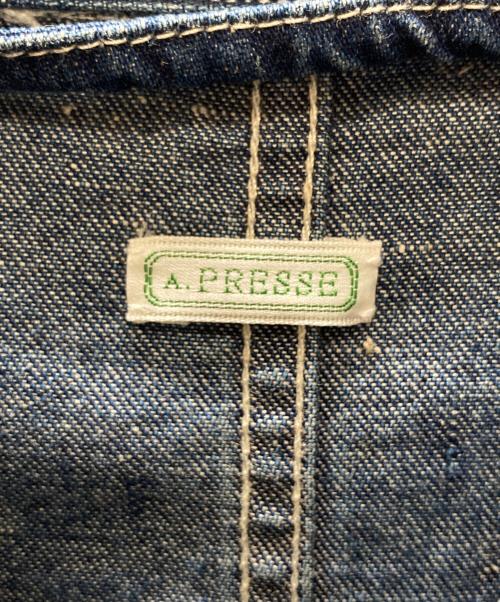 A.PRESSE（アプレッセ）A.PRESSE (アプレッセ) Denim Coverall Jacket　デニムカバーオールジャケット インディゴ サイズ:SIZE 3の古着・服飾アイテム