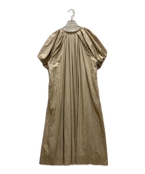 L'AUBE BLANC（ローブ ブラン）L'AUBE BLANC (ローブ ブラン) Balloon Sleeve Volume Dress ベージュ サイズ:SIZE Fの古着・服飾アイテム