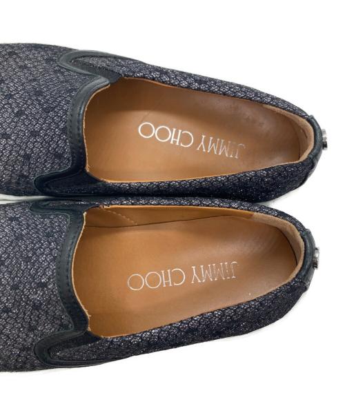 JIMMY CHOO（ジミーチュウ）JIMMY CHOO (ジミーチュウ) ラメスリッポン ブラック サイズ:35 1/2の古着・服飾アイテム