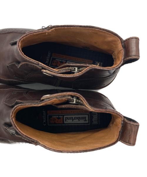 Timberland（ティンバーランド）Timberland (ティンバーランド) ウィングチップブーツ ブラウン サイズ:7.5Wの古着・服飾アイテム