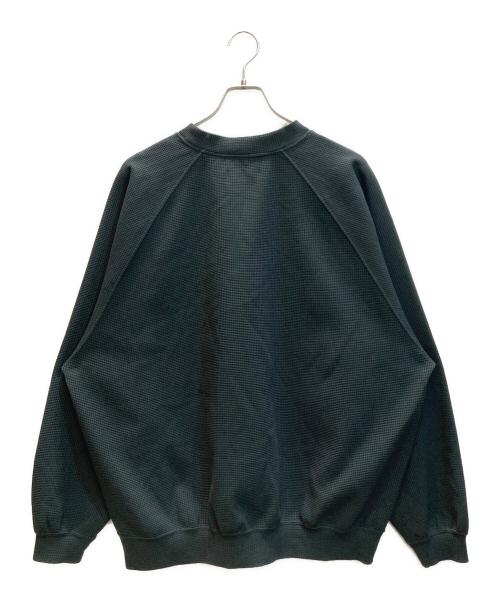 TIGHTBOOTH PRODUCTION（タイトブースプロダクション）TIGHTBOOTH PRODUCTION (タイトブースプロダクション) WAFFLE CREW KNIT グリーン サイズ:SIZE Lの古着・服飾アイテム