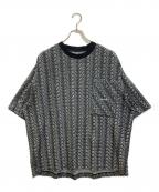 TIGHTBOOTH PRODUCTIONタイトブースプロダクション）の古着「PILE T-SHIRT」｜ブラック×ホワイト