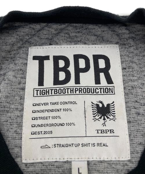 TIGHTBOOTH PRODUCTION（タイトブースプロダクション）TIGHTBOOTH PRODUCTION (タイトブースプロダクション) PILE T-SHIRT ブラック×ホワイト サイズ:Lの古着・服飾アイテム