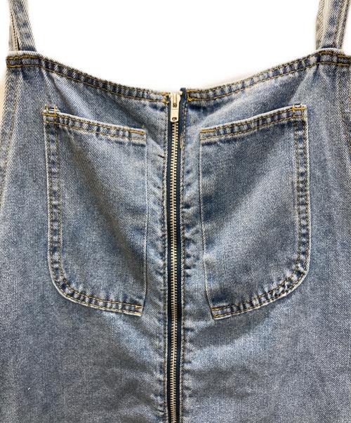 IAMALPHA（イアム）IAMALPHA (イアム) フロントジップストラップデザインデニムサロペット インディゴ サイズ:Fの古着・服飾アイテム