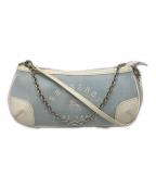 BURBERRY BLUE LABELバーバリー ブルー レーベル）の古着「ワンショルダー ハンドバッグ」｜ブルー×ホワイト