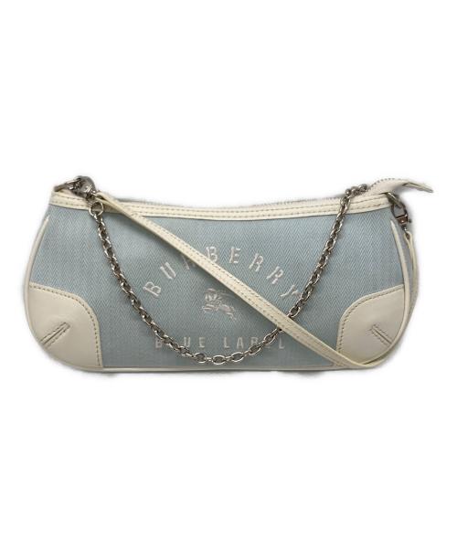 BURBERRY BLUE LABEL（バーバリー ブルー レーベル）BURBERRY BLUE LABEL (バーバリー ブルー レーベル) ワンショルダー ハンドバッグ ブルー×ホワイトの古着・服飾アイテム