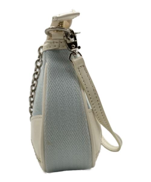 BURBERRY BLUE LABEL（バーバリー ブルー レーベル）BURBERRY BLUE LABEL (バーバリー ブルー レーベル) ワンショルダー ハンドバッグ ブルー×ホワイトの古着・服飾アイテム