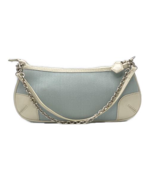 BURBERRY BLUE LABEL（バーバリー ブルー レーベル）BURBERRY BLUE LABEL (バーバリー ブルー レーベル) ワンショルダー ハンドバッグ ブルー×ホワイトの古着・服飾アイテム