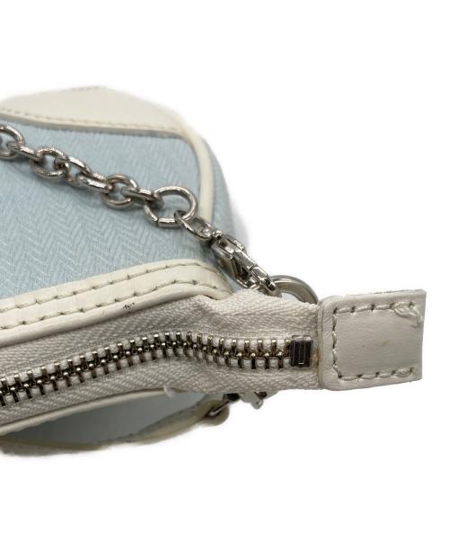 BURBERRY BLUE LABEL（バーバリー ブルー レーベル）BURBERRY BLUE LABEL (バーバリー ブルー レーベル) ワンショルダー ハンドバッグ ブルー×ホワイトの古着・服飾アイテム