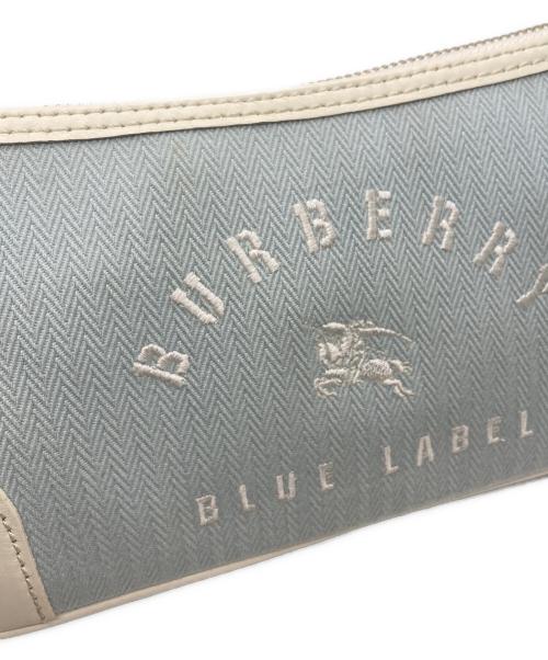 BURBERRY BLUE LABEL（バーバリー ブルー レーベル）BURBERRY BLUE LABEL (バーバリー ブルー レーベル) ワンショルダー ハンドバッグ ブルー×ホワイトの古着・服飾アイテム
