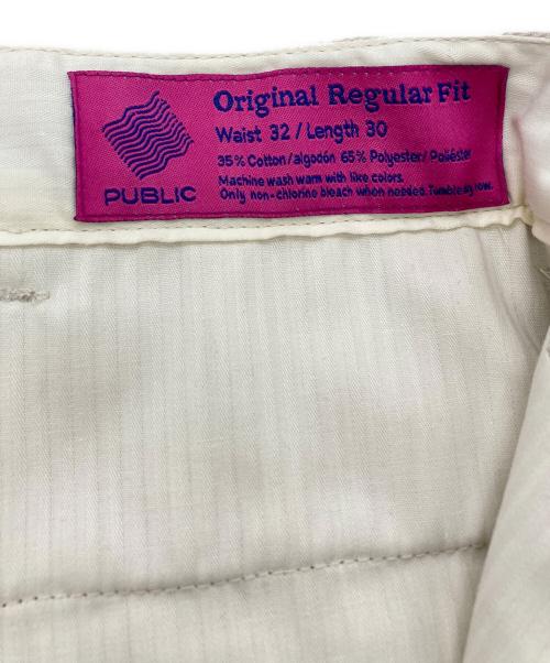 PUBLIC（パブリック）PUBLIC (パブリック) Original Regular Fit Work Pants アイボリー サイズ:32の古着・服飾アイテム