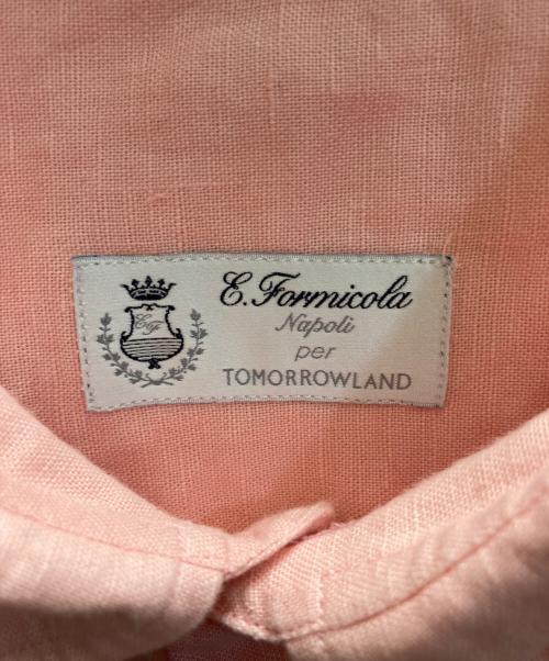 Errico Formicola（エリコフォルミコラ）Errico Formicola (エリコフォルミコラ) TOMORROW LAND (トゥモローランド) リネンコットンシャツ ピンク サイズ:Lの古着・服飾アイテム