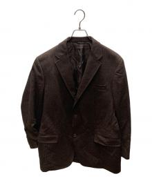 Fine Cloth by FOX BROTHERS（ファイン・クロス・バイ・フォックス・ブラザーズ）の古着「フランネル 3Bジャケット」｜ブラウン