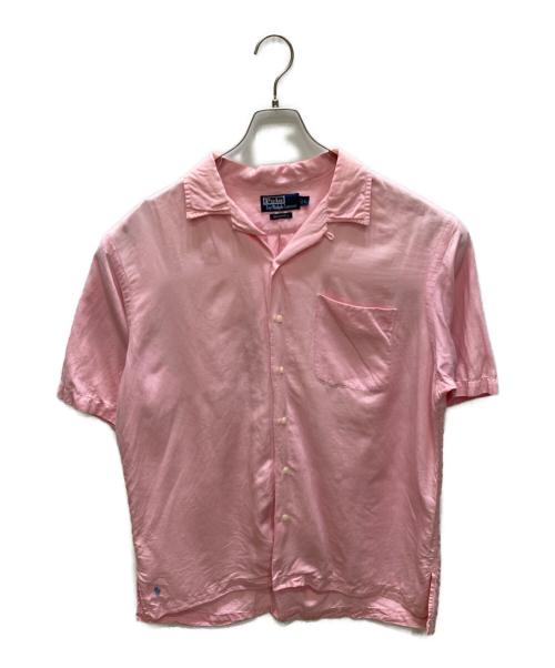 POLO RALPH LAUREN（ポロ・ラルフローレン）POLO RALPH LAUREN (ポロ・ラルフローレン) オープンカラーシルクリネンシャツ ピンク サイズ:Lの古着・服飾アイテム