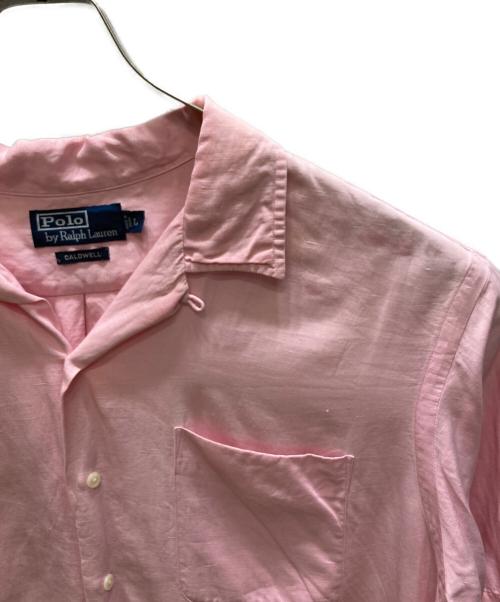 POLO RALPH LAUREN（ポロ・ラルフローレン）POLO RALPH LAUREN (ポロ・ラルフローレン) オープンカラーシルクリネンシャツ ピンク サイズ:Lの古着・服飾アイテム