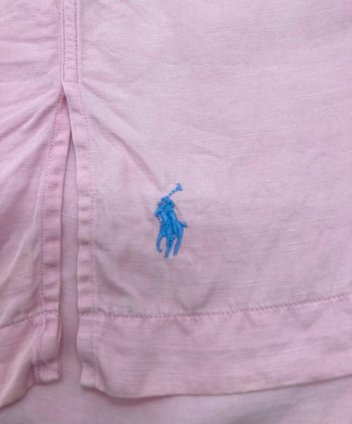 POLO RALPH LAUREN（ポロ・ラルフローレン）POLO RALPH LAUREN (ポロ・ラルフローレン) オープンカラーシルクリネンシャツ ピンク サイズ:Lの古着・服飾アイテム