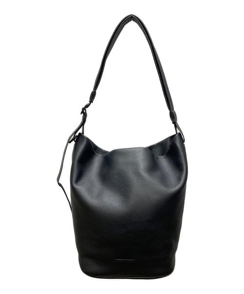 object.io（オブジェクツアイオー）object.io (オブジェクツアイオー) ESSENTIAL DAYILY LEATHER HOBO MEDIUM エッセンシャル デイリー レザー ホーボー ミディアム ショルダーバック ブラックの古着・服飾アイテム