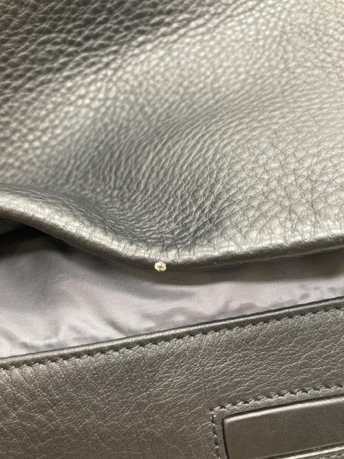 object.io（オブジェクツアイオー）object.io (オブジェクツアイオー) ESSENTIAL DAYILY LEATHER HOBO MEDIUM エッセンシャル デイリー レザー ホーボー ミディアム ショルダーバック ブラックの古着・服飾アイテム