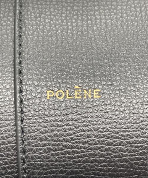 POLENE（ポレーヌ）POLENE (ポレーヌ) Cyme Mini ブラック テクスチャード 2wayトートバッグ ブラックの古着・服飾アイテム