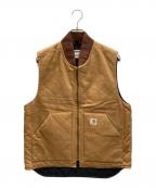 CarHarttカーハート）の古着「DUCK VEST ARCTIC QUILT LINED ダックベスト」｜ブラウン
