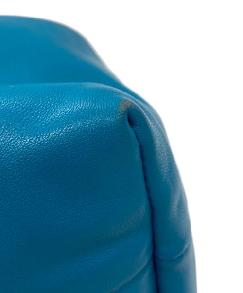 NICAL（ニカル）NICAL (ニカル) ラムレザー ギャザーショルダーバッグ ブルーの古着・服飾アイテム
