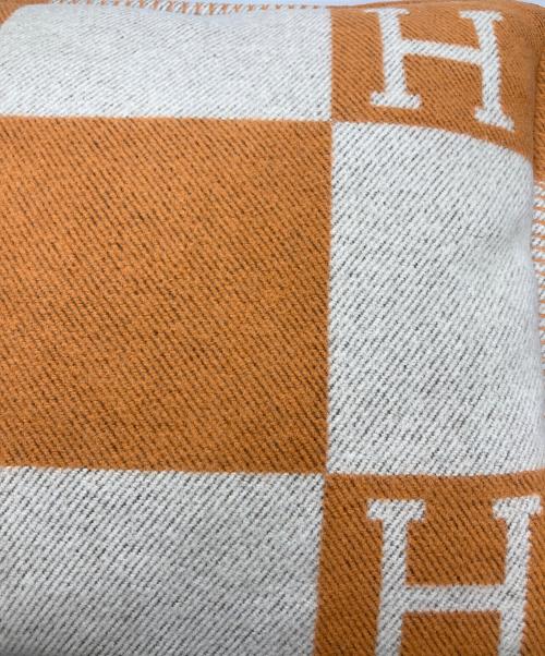 HERMES（エルメス）HERMES (エルメス) Hロゴ クッション オレンジ サイズ:下記参照の古着・服飾アイテム