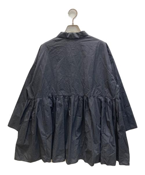 journal standard luxe（ジャーナルスタンダード ラックス）journal standard luxe (ジャーナルスタンダード ラックス) タイプワッシャー タックギャザーブラウス グレー サイズ:記載無しの古着・服飾アイテム