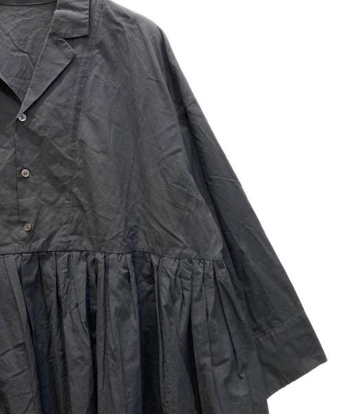 journal standard luxe（ジャーナルスタンダード ラックス）journal standard luxe (ジャーナルスタンダード ラックス) タイプワッシャー タックギャザーブラウス グレー サイズ:記載無しの古着・服飾アイテム