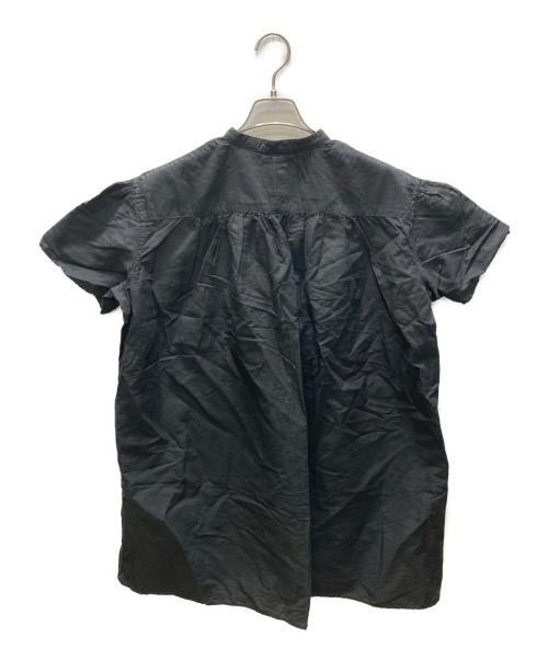 DANTON（ダントン）DANTON (ダントン) コットンリネン 半袖バンドカラーチュニックシャツ ブラック サイズ:36の古着・服飾アイテム