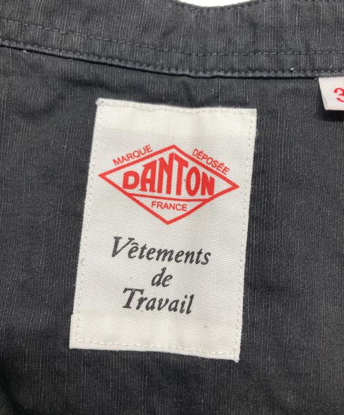 DANTON（ダントン）DANTON (ダントン) コットンリネン 半袖バンドカラーチュニックシャツ ブラック サイズ:36の古着・服飾アイテム