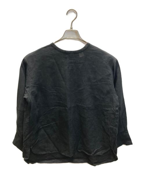 KAGURE（カグレ）KAGURE (カグレ) リネンブラウス ブラック サイズ:size Freeの古着・服飾アイテム