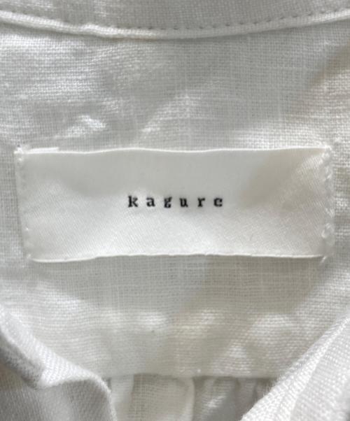 KAGURE（カグレ）KAGURE (カグレ) リネンチュニックシャツ ホワイト サイズ:size　Freeの古着・服飾アイテム