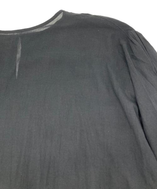 KAGURE（カグレ）KAGURE (カグレ) コットンシルククルーネックブラウス ブラック サイズ:size　Freeの古着・服飾アイテム