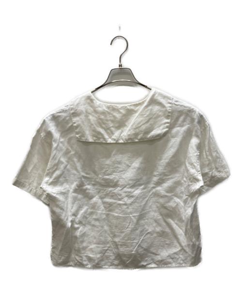 ORCIVAL（オーシバル）ORCIVAL (オーシバル) リネン セーラーカラー ブラウス ホワイト サイズ:SIZE 1の古着・服飾アイテム