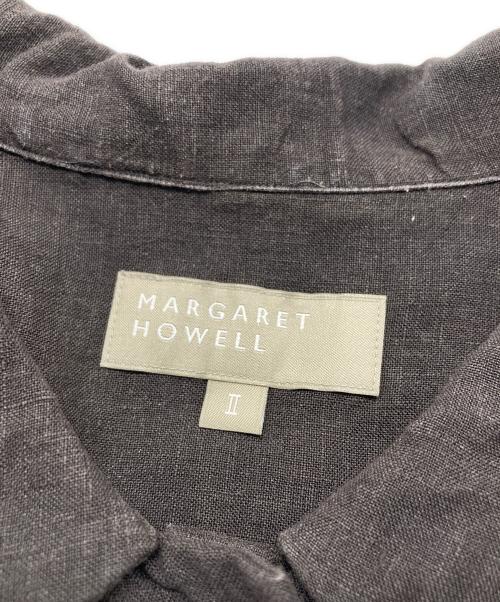 MARGARET HOWELL（マーガレットハウエル）MARGARET HOWELL (マーガレットハウエル) FINE LINEN プルオーバーシャツ ブラウン サイズ:Ⅱの古着・服飾アイテム