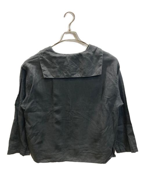 ORCIVAL（オーシバル）ORCIVAL (オーシバル) リネン セーラーカラー ブラウス ブラック サイズ:1の古着・服飾アイテム