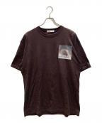 UNDERCOVERアンダーカバー）の古着「フロントパッチグラフィックTシャツ」｜ブラウン