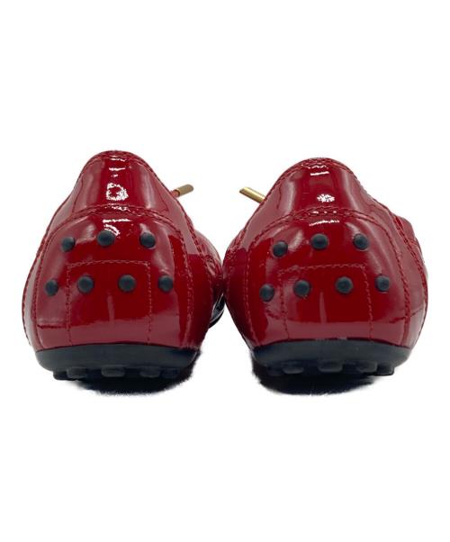 TOD'S（トッズ）TOD'S (トッズ) リボンバレエドライビングパンプス レッド サイズ:24㎝の古着・服飾アイテム