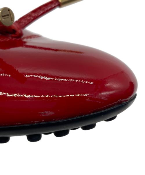 TOD'S（トッズ）TOD'S (トッズ) リボンバレエドライビングパンプス レッド サイズ:24㎝の古着・服飾アイテム