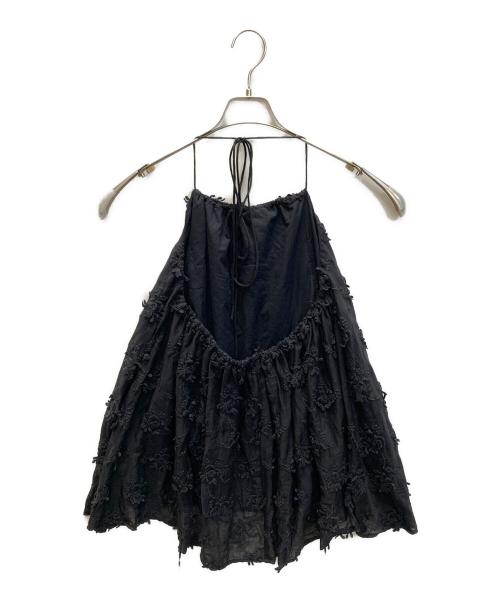 SLOBE IENA（スローブ イエナ）SLOBE IENA (スローブ イエナ) crinkle crinkle crinkle (クリンクル クリンクル クリンクル) embroidery camisol ブラック サイズ:F 未使用品の古着・服飾アイテム