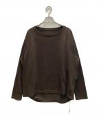 Spick and Spanスピック＆スパン）の古着「ボートネックバックタックプルオーバー」｜ブラウン