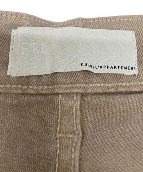 L'appartement（アパルトモン）L'appartement (アパルトモン) KURO (クロ) スーパーストレッチカラーデニムパンツ ベージュ サイズ:L 未使用品の古着・服飾アイテム