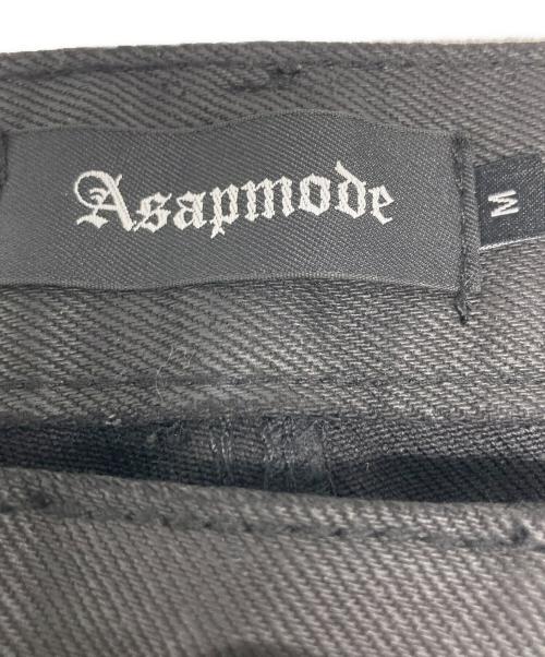 ASAPMODE（エイサップモード）ASAPMODE (エイサップモード) Stacked Oil Coating Pants ブラック サイズ:Mの古着・服飾アイテム