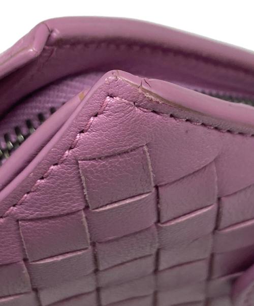 BOTTEGA VENETA（ボッテガベネタ）BOTTEGA VENETA (ボッテガベネタ) イントレチャート2つ折り財布 パープル サイズ:下記参照の古着・服飾アイテム