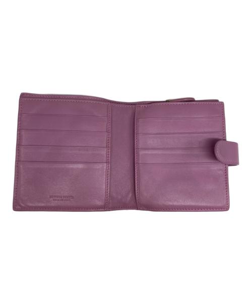 BOTTEGA VENETA（ボッテガベネタ）BOTTEGA VENETA (ボッテガベネタ) イントレチャート2つ折り財布 パープル サイズ:下記参照の古着・服飾アイテム