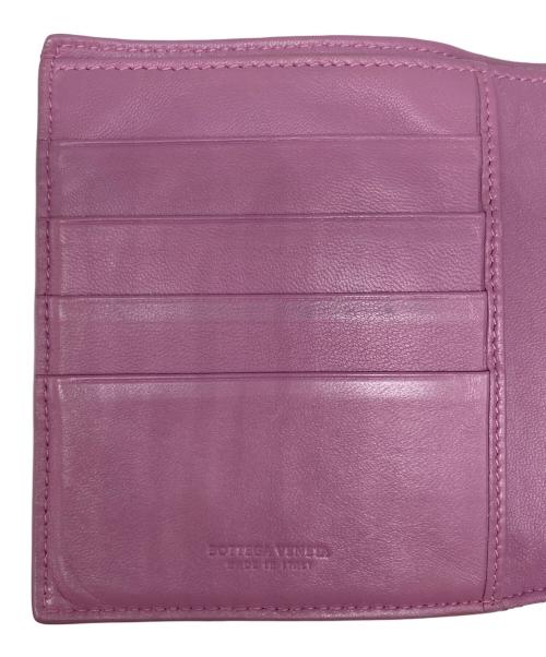 BOTTEGA VENETA（ボッテガベネタ）BOTTEGA VENETA (ボッテガベネタ) イントレチャート2つ折り財布 パープル サイズ:下記参照の古着・服飾アイテム