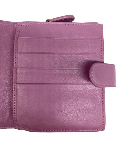 BOTTEGA VENETA（ボッテガベネタ）BOTTEGA VENETA (ボッテガベネタ) イントレチャート2つ折り財布 パープル サイズ:下記参照の古着・服飾アイテム