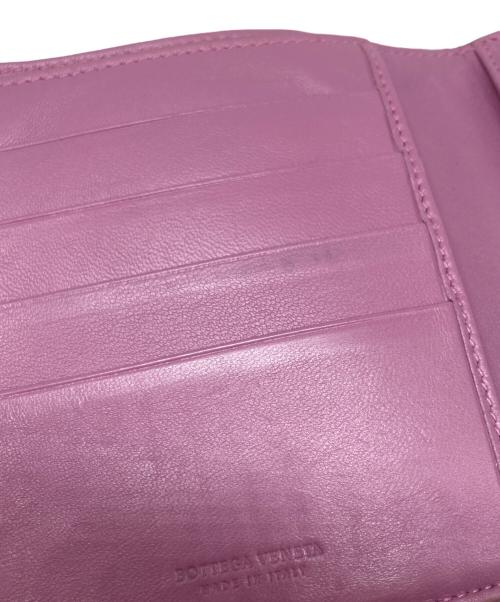 BOTTEGA VENETA（ボッテガベネタ）BOTTEGA VENETA (ボッテガベネタ) イントレチャート2つ折り財布 パープル サイズ:下記参照の古着・服飾アイテム