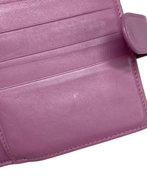 BOTTEGA VENETA（ボッテガベネタ）BOTTEGA VENETA (ボッテガベネタ) イントレチャート2つ折り財布 パープル サイズ:下記参照の古着・服飾アイテム